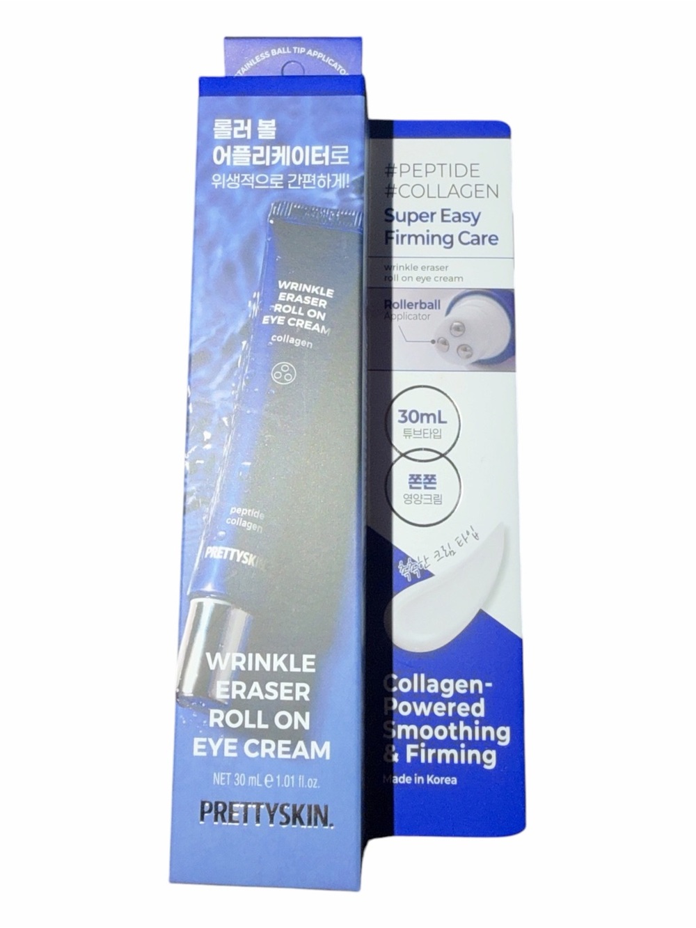 NIB Prettyskin Wrinkle Eraser Roll On Eye Cream Collagen - 30ml